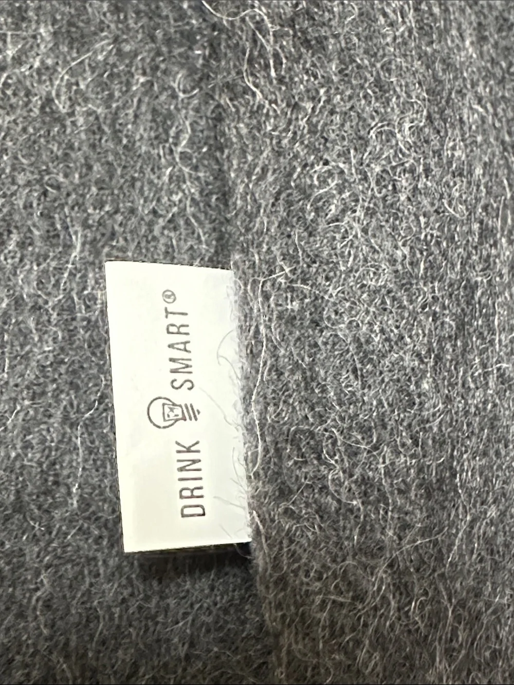 Vintage Jim Beam Charcoal Gray Embroidered 100% Wool Fringed Winter Scarf NEW!